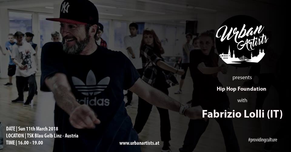 Hip Hop Foundation Workshop with Fabrizio Lolli (IT) | 11.3.18 | Linz